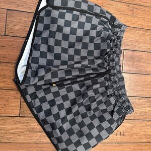 Checkered Athletic Shorts for Women